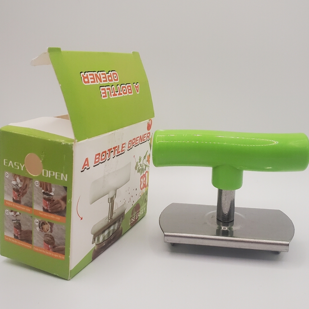 Green Bottle Opener with Silver Base